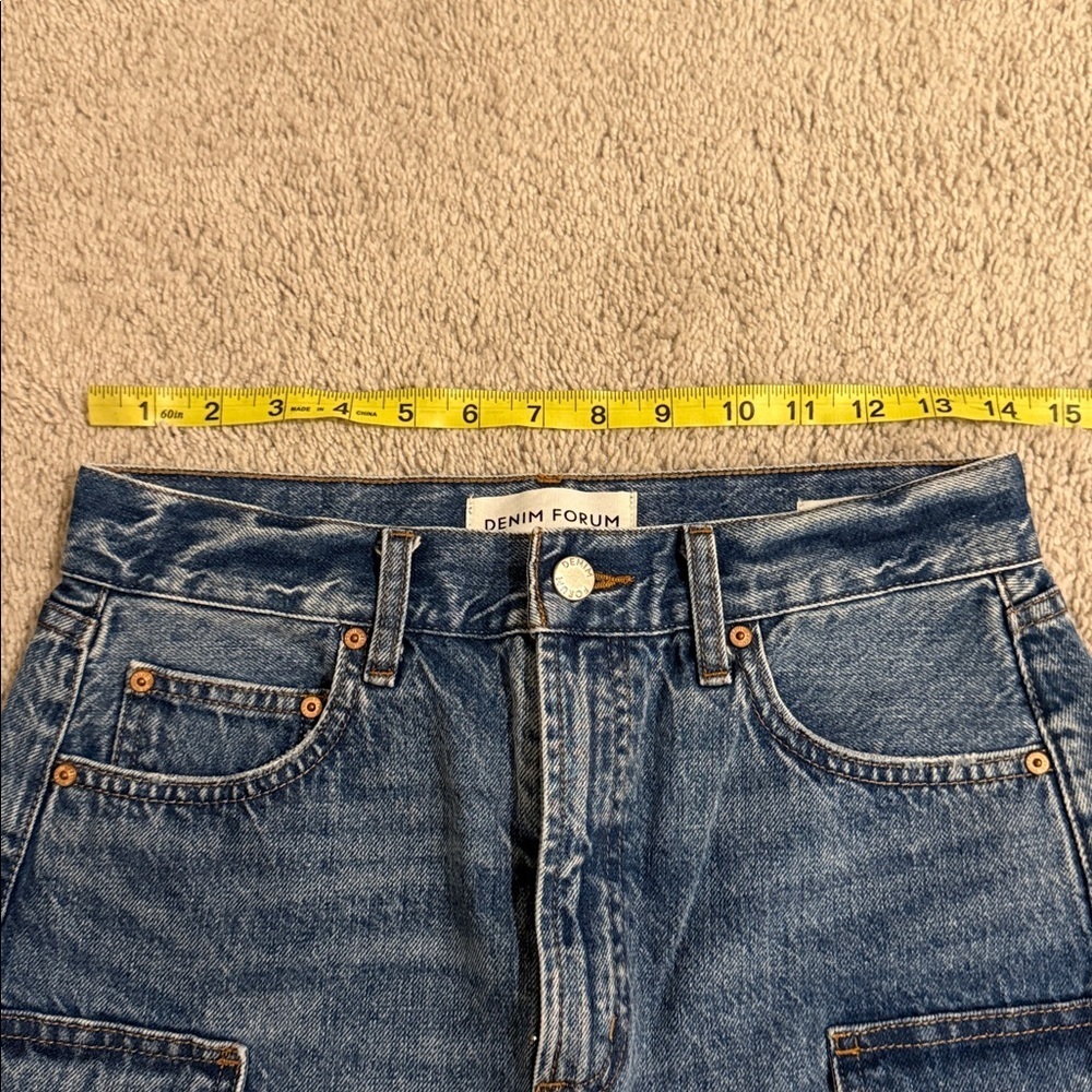 Denim Forum ’90s Cargo Mini Denim Skirt | Size 25 | Medium wash - Picture 5 of 7